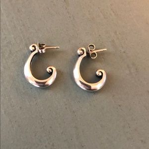 James Avery Retired sterling silver scroll earring